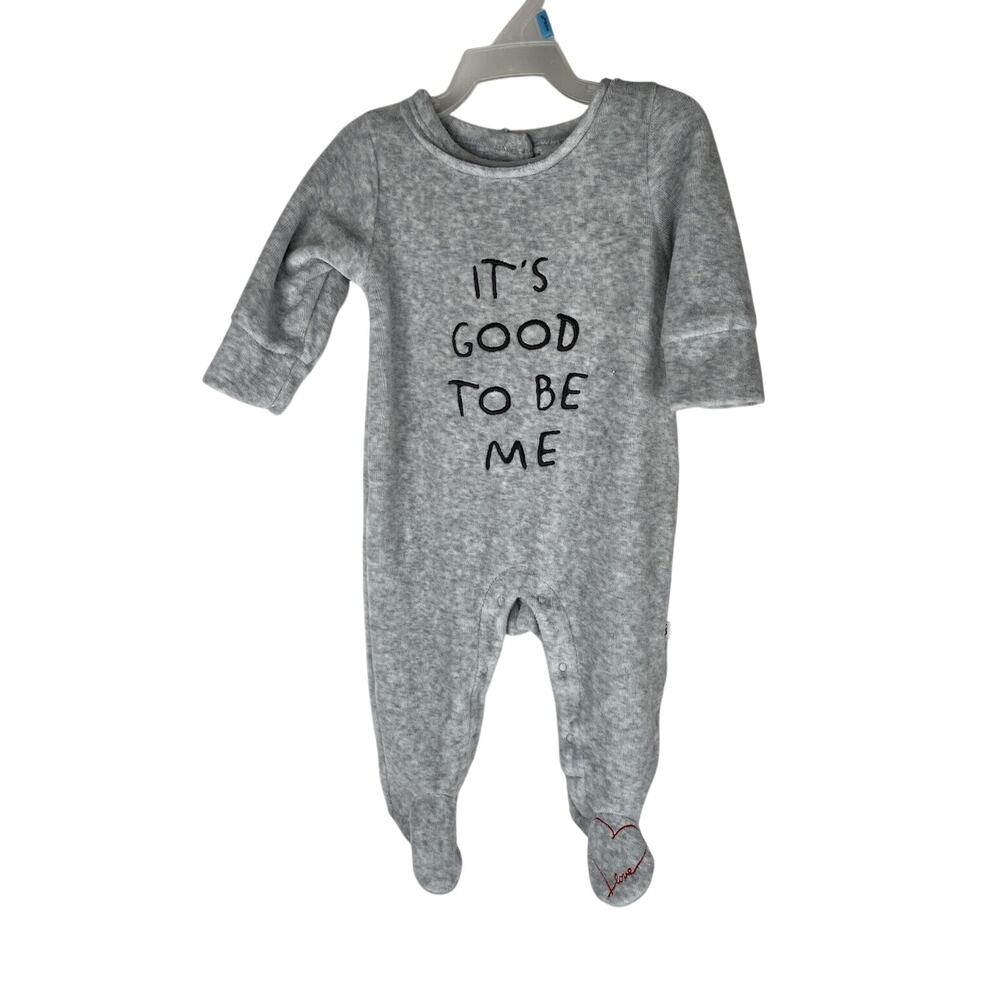 ED Ellen DeGeneres Baby Collection Footed Coverall 'Good To Be Me' 3M Soft